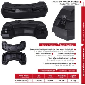 Resim arwic Cv110 Atv Çantası Asma Kilit 