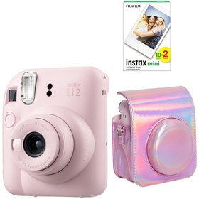 Resim Fujifilm Instax mini 12 20 Filmli ve Parlak Kılıflı Pembe Fotoğraf Makinesi 