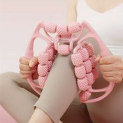 Resim 1 Pembe 25 Tekerlekli Bacak Masaj Rulosu - Diz Gevşetme için Dairesel Kelepçe, Kas Germe ve Zayıflama için Çok Fonksiyonlu Fitness Ekipmanı, Dayanıklı PP Malzeme, Fitness Aksesuarı|Taşınabilir Masaj Aleti|Kaliteli Yapı 