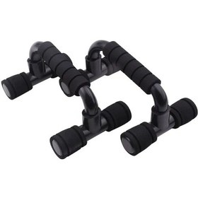 Resim Chenkestoreone Siyah 300 Lbs Kapasiteli Ergonomik Şınav Barları - Kaymaz Taşınabilir Ev & Spor Salonu Ekipmanı 