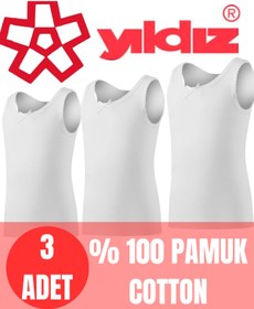 Resim YILDIZ 3 Lü Kız Çocuk Pamuklu Geniş Askılı Atlet 