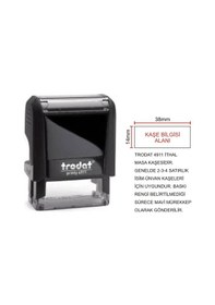 Resim Trodat 4911 - İsim-ünvan Kaşesi Siyah N11.11319 