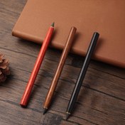 Resim 1 adet 5 yedek uçlu Ebedi Ahşap Kalem, 0,5 mm Çizgi, HB Uçlu, Dayanıklı Yazma ve Çizim, Bileme Gerektirmez, Ofis Malzemeleri 