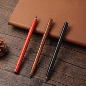 Resim 1 adet 5 yedek uçlu Ebedi Ahşap Kalem, 0,5 mm Çizgi, HB Uçlu, Dayanıklı Yazma ve Çizim, Bileme Gerektirmez, Ofis Malzemeleri 