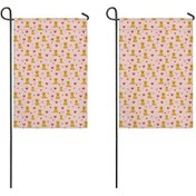 Resim Golden Retriever 2'li Çift Taraflı 12x18 İnç Bahçe Bayrağı Seti, Dış Mekan-a9 12+ 