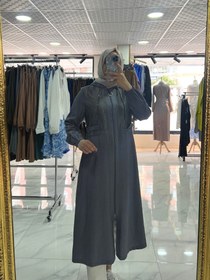 Resim File Detaylı Keten Kap - Gri / 40 