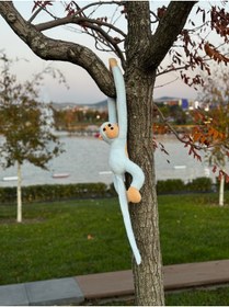 Resim lole-x auto Elleri Yapisan Oyun Ve Uyku Arkadasi Pelus Maymun Oyuncak Sarilan Maymun (AÇIK MAVİ) 