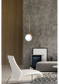 Resim Luzarana Elit Tekli Sarı Siyah Metal Gövde Beyaz Camlı Tasarım Lüx Sar... Çok Renkli 