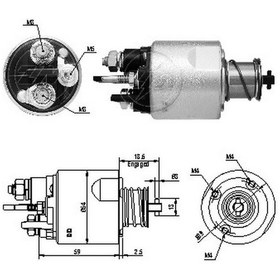 Resim Zm 12v Marş Otomatiği Valeo Tipi 2/3 Delik M5 Sağ / uzun Civat N11.18906 
