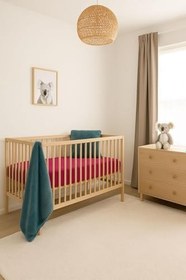 Resim 3 Adet 50 x 90 x 10 cm Anne Yanı Lastikli Penye Kumaş Bebek Çarşafı 