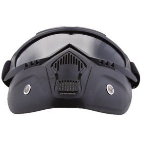 Resim Supermarket1 Suntek Maskeli Motosiklet Gözlüğü, Koyu Renk, Standart Boy, Erkek/kadın Uygun 