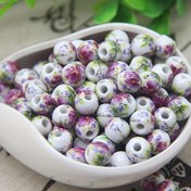 Resim DIY Takı Yapımı için 100 Adet Vintage Şakayık Seramik Boncuklar - Bilezikler, Kolye Süslemeleri İçin Mükemmel 