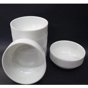 Resim 6 Adet Beyaz Melamin Derin Çorba Kasesi 12x5cm 