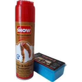 Resim Show Süet Nubuk Sprey 250 ml Camel Ve Temizleme Süngeri 