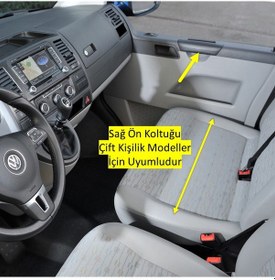 Resim VW Transporter T6 2010-2015 Sağ Ön Kapı İç Çekme Kolu Sağ Çift Koltuk 