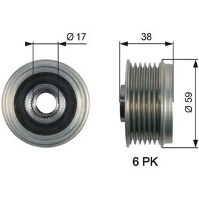 Resim GATES OAP7168 Alternator Kasnagi 373222G500Uyumlu 