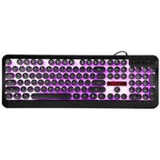 Resim Carrier Usb Kablolu Oyun Klavyesi Steampunk Klavye Arka 