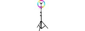 Resim Coverzone MJ26 Ring Light Çok Renkli Fonksiyonlu Tripod LED 