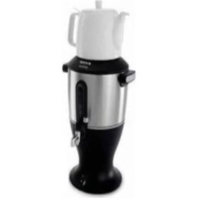 Resim Beko Porselen Semaver K3285P 3285B Gri Beyaz Sıfır Uyumlu Demlik 