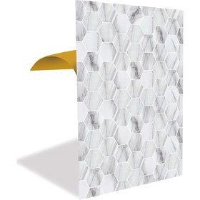 Resim Tink Kendinden Yapışkanlı Beyaz Petek Mermer Desenli Pvc Panel 41x62cm 