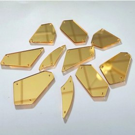 Resim Aker Hediyelik Lazer Kesim 4cm 5 Adet Aynalı Dekoratif Parça Modeli 