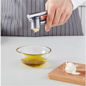 Resim IKEA Style Paslanmaz Çelik Sarımsak Ezici 16 cm Kolay Temizlenebilir Kullanım 