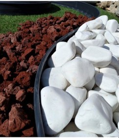 Resim Dolomit Taş 6-10 Cm Beyaz Taş Bahçe Taşı Süs Taşı Dere Taşı 