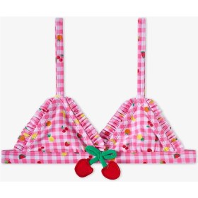 Resim Penti Pembe Kız Çocuk Picnic Üçgen Bikini Takımı 