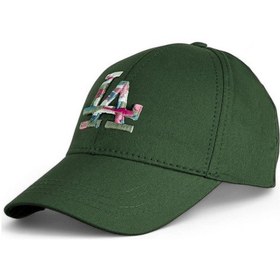 Resim Unisex Haki Renk Renkli Logo Beyzbol La Şapka - Standart Haki 