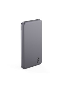Resim Bix PB113 10000MAH Pd 20W Çift Usb-C Portlu Hızlı Şarj Destekli Taşınabilir Metal Gövdeli Slim Powerbank Koyu Gri 
