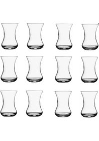 Resim Paşabahçe İnce Belli Çay Bardağı 12 Li - Çay Bardak 42771 Şeffaf 