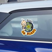 Resim TSC Arabada Sevimli Bebek Var Sticker Yapıştırma 2ADET 10CM Md4 
