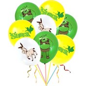 Resim Eşek Shrek Doğum Günün Kutlu Olsun Seti Lateks Balonlar Parti Dekorasyon Kiti Çok Renkli 