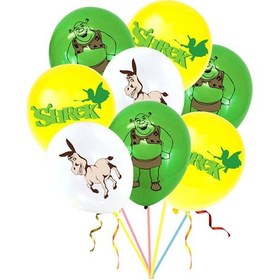 Resim Eşek Shrek Doğum Günün Kutlu Olsun Seti Lateks Balonlar Parti Dekorasyon Kiti Çok Renkli 