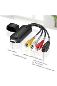 Resim Renvox USB AV Video Capture Adaptör | VHS, DVD, Kamera Görüntü Aktarma Cihazı | Tak Çalıştır Kayıt Kartı 