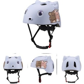 Resim Yeni Tasarım, Çizgi Film Temalı Çocuk Spor Kaskı, Scooter, Paten, Düşmelere Karşı Koruma, Bisiklet, Balance Bike Ve Motosiklet Kaskı Açık Mavi 