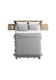 Resim Özdilek Tomurcuk Tek Kişilik Battaniye Yumuşacık, Sıcak Tutan Ve Dayanıklı Gri 