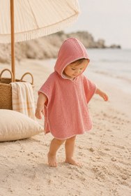 Resim Cocoon Pamuk Müslin Bebek Plaj Pançosu Mercan Rengi - 12-18 Ay 