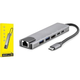 Resim HDX7791 ÇEVİRİCİ TYPE-C TO 3.0 6 IN 1 USB + HDTV 4K 