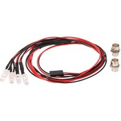 Resim Singree 1/10 Ve 1/8 Rc Araçlar İçin 4'lü Led Aydınlatma Seti 2 Beyaz 2 Kırmızı - Traxxas, Tamiya, Axial Uyumlu 
