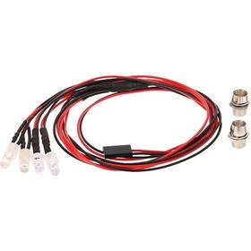 Resim Gajeena 1/10 1/8 Rc Araba Işıklı Seti - 4 Led 2 Beyaz, 2 Kırmızı - Alıcı Bağlantılı Plastik-metal Işık Takımı 