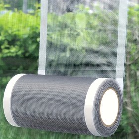 Resim Kendinden Yapışkanlı Ağ Onarım Bandı, 11.99cm Genişliğinde - Pencere Ekranları & Sivrisinek Ağı için İdeal, Yırtıklar & Delikler için Kolay Onarım, Su Geçirmez Olmayan Plastik Yama 