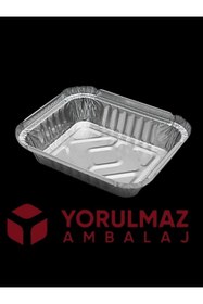 Resim yorulmaz ambalaj Kullan At Kapaklı Alüminyum Kase 250 gr – Paket Servis İçin – 24 Adet 