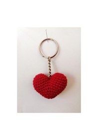 Resim Kalp Amigurumi Organik Anahtarlık Oyuncak 