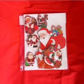 Resim Yılbaşı Ahşap Sticker Model 1 Kırmızı 