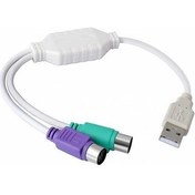 Resim Boblov USB To Ps/2 Çevirici Kablo USB To Ps2 Çevirici Klavye Mouse Yuvarlak Uç USB Çevirici Ps2'den Usb'ye 