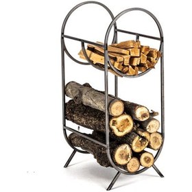 Resim Şömine Yanı Minimalist Odunluk Dekoratif Odun Standı 