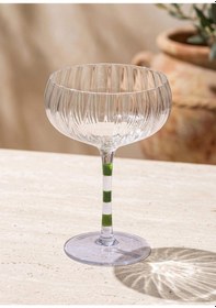 Resim The Mia Ayaklı Cam Dondurma Kasesi Pembe Mor Yeşil 240 Ml 
