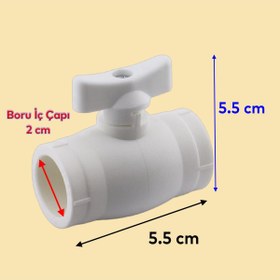 Resim NZB Pprc Küresel Mini Vana Plastik 20'lik Pvc Vanası Dişsiz Aç Kapa Boru Kaynak Makine Bağlantılı 