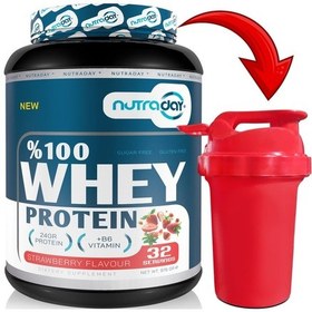 Resim Whey Protein 976 Gr Çilek Aromalı Protein Tozu 24 Gram Protein 32 Servis Shaker Hediyeli 
